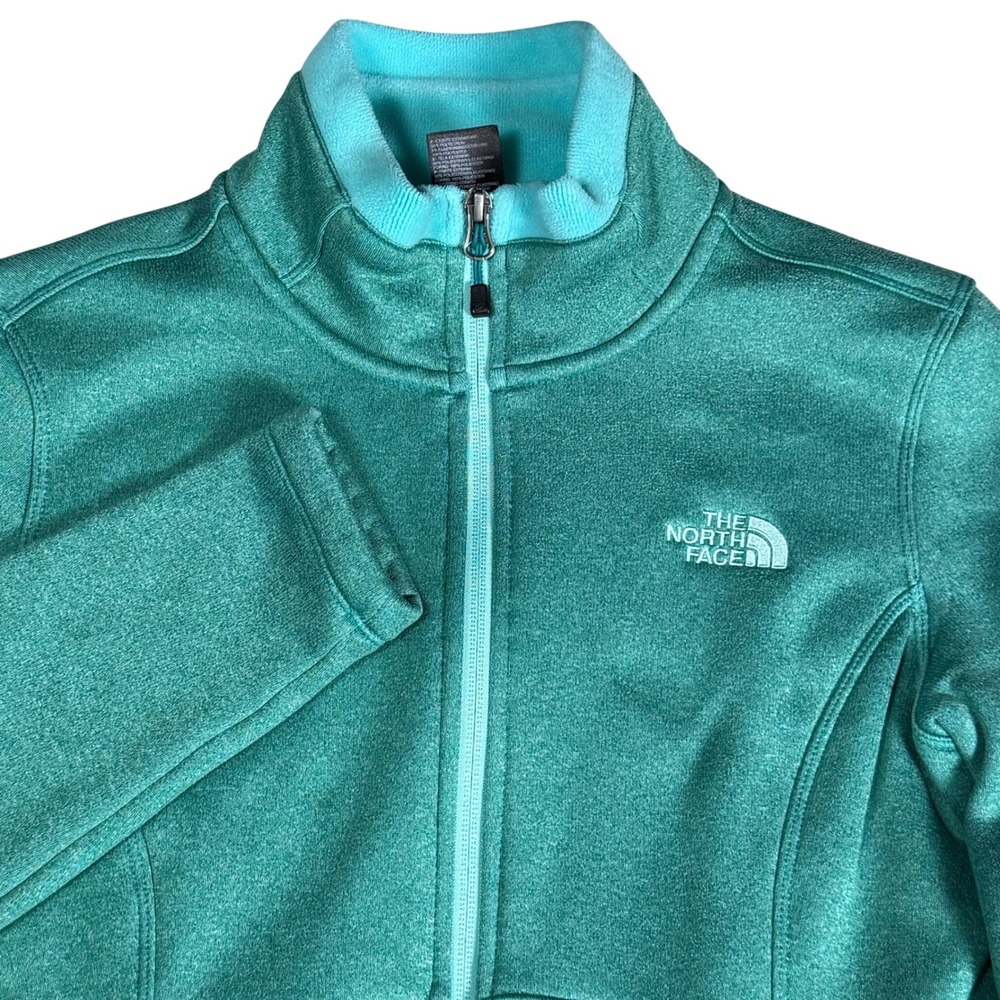 The‎ North Face Agave Full Zip Fleece Jacket Softshell Teal Green Womens S